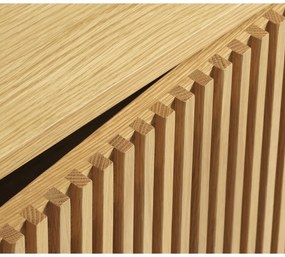 Niska komoda w dekorze dębu w naturalnym kolorze 143x70 cm Tiber – Unique Furniture