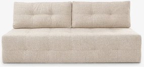 Sofa z Funkcją Spania MORANA Kremowa Szenil Nowoczesna
