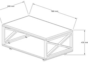 Stolik konferencyjny Yuso Walnut