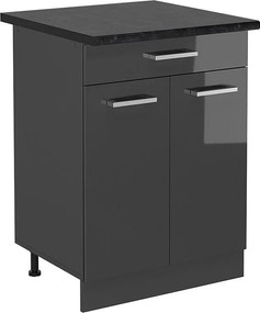 Szafka dolna do kuchni antracyt wysoki połysk 60x60x81.6 r-line