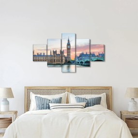 Obraz - Londyn w pastelowych kolorach (125x70 cm)