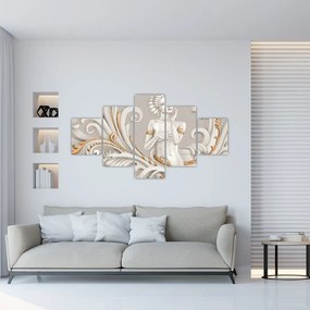 Obraz bogini na ozdobnym tle (125x70 cm)