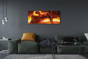 Duży obraz na płótnie Straszna Postać z Mieczem