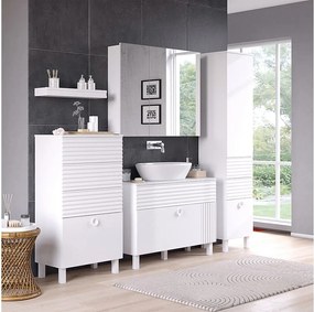 Zestaw mebli łazienkowych biały 100x37x72 sola