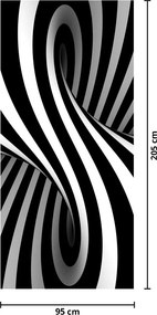 Fototapeta na drzwi - Abstrakcja z paskami zebry (95x205cm)