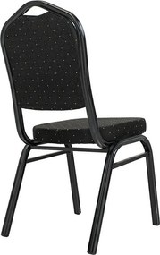 Krzesło bankietowe pikowane Heron czarne