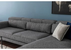 Ciemnoszara sofa narożna Artie Jivago, narożnik prawy