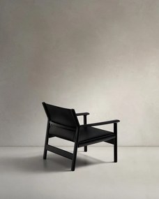 Czarny skórzany fotel Jan – Kave Home