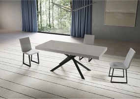 Stół rozkładany Niket kaszmirowy 180/284x90 cm z nogami w kolorze antracytowym