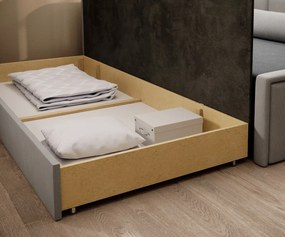 Sofa rozkładana z funkcją spania FULGEO jasna szara/szara lewa ELTAP