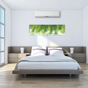 Obraz - Jeleń w lesie (170x50 cm)