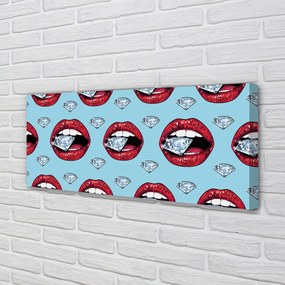 Obraz drukowany na płótnie Diamentowy Blask Ust