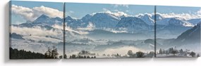 Obraz ośnieżonych gór (170x50 cm)