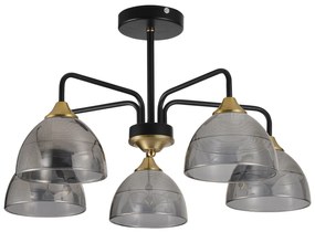 LAMPA SUFITOWA WISZĄCA G085-5C Czarna Lustrzana