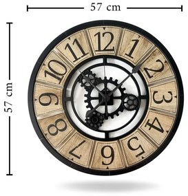 Okrągły industrialny zegar ścienny - Nepres 3X