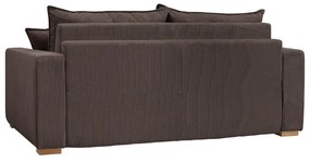 Brązowa sztruksowa rozkładana sofa 225 cm Augustin – Bobochic Paris