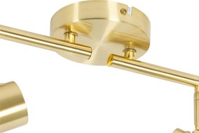 Plafon z reflektorami złoty ze szkłem 4-punktowy regulowany - Laura