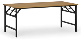 Stół konferencyjny FAST READY, 180x90 cm, czarna podstawa, buk