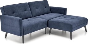 Granatowa sofa narożna z funkcją spania D4-T86