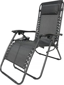 Leżak ogrodowy "Sintra" o zerowej grawitacji - czarny