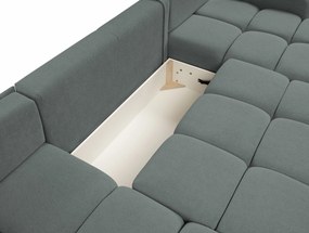 Masseno Narożnik DUCA z funkcją spania i pojemnikiem na pościel Narozniki U, Rozkładana sofa - Szary, CURIO 93