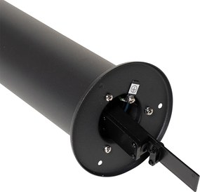 Lampa stojąca zewnętrzna czarna z kloszem w kolorze dymnym 70 cm - Odense