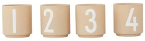 Porcelanowe świeczniki zestaw 4 szt. Mini – Design Letters
