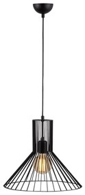 Czarna lampa wisząca z metalowym kloszem ø 38 cm Fellini – Opviq lights