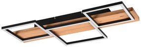 Czarno-naturalna lampa sufitowa LED ze ściemniaczem 34x65 cm Harper – Trio
