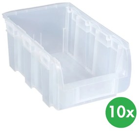 Plastikowy pojemniki COMPACT, 210 x 350 x 150 mm, 10 szt., przezroczysty