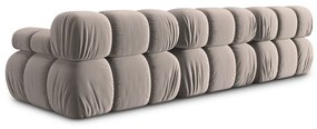 Jasnobrązowa aksamitna sofa modułowa 282 cm Bellis – Micadoni