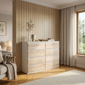 Komoda NUDO 138,5 cm do Salonu Sypialni Biały
