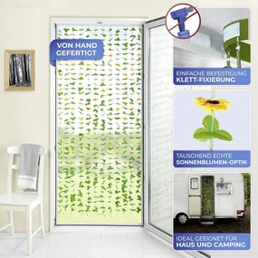 Żółto-zielona zasłona na drzwi 90x190 cm Sunflowers – Maximex