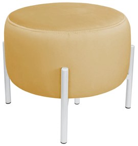 Pufa OLA LOFT ławka podnóżek metal biała MG15