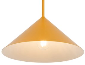 Designerska lampa wisząca żółta - TriangoloDesignerski Oswietlenie wewnetrzne