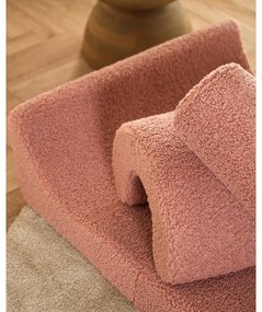 Różowy fotel dziecięcy z materiału bouclé Flipster – Wigiwama