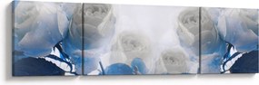 Obraz - Białe róże (170x50 cm)