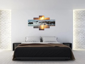 Obraz - Skąpane w słońcu morze (125x70 cm)