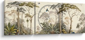 Obraz - Amazoński las deszczowy (z zegarem) (90x30 cm)