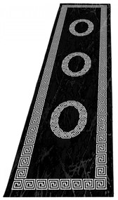Dywan nowoczesny Plus ornament czarny 80 cm x 300 cm