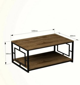 Stolik konferencyjny Kelvin Black and Walnut