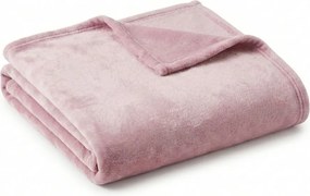 Mikropluszowy koc SOFT, pudrowy różowy Rozmiar: 160 x 200 cm