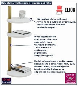 Biały okrągły stolik do salonu  G8-A96
