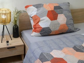 PrzytulneMieszkanie.pl PrzytulneMieszkanie.pl Pościel z kory z bawełny Renforcé HONEY COMB szara Rozmiar pościeli: 70 x 90 cm | 140 x 200 cm