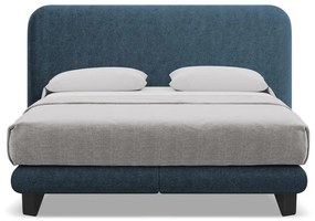 Niebieskie łóżko kontynentalne 140x200 cm Ilima – Makamii