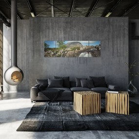 Obraz wodospadów i gór (170x50 cm)