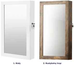 Industrialna szafka z lustrem na biżuterię zamykana na klucz M0-N16