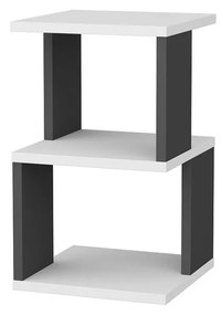 Stolik nocny Carter White Anthracite