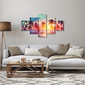 Obraz - Tropikalny zachód słońca (125x70 cm)