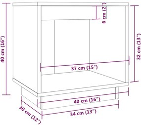 Biała drewniana minimalistyczna szafka nocna - Fono